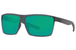 COSTA DEL MAR Rincon Sunglasses with Matte Smoke Crystal Frame and Green Mirror 580G Lenses