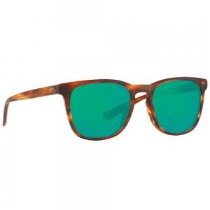 Costa Del Mar Sullivan 580G Mirror Glass Polarized Sunglasses - Matte Tortoise/Green Mirror - Large