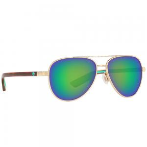 Costa Peli Brushed Gold Sunglasses w/Green Mirror 580P Lenses 06S4002-40020257