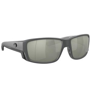 Costa Del Mar Tuna Alley PRO 580G Glass Polarized Sunglasses - Matte Black/Gray Silver Mirror - Large