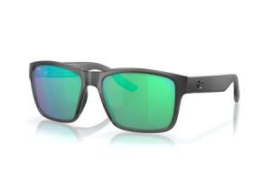 COSTA DEL MAR Paunch Sunglasses with Matte Smoke Crystal Frame and Green 580G Lenses