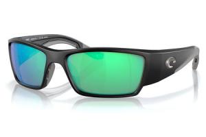 COSTA DEL MAR Corbina Pro Sunglasses with Matte Black Frame and Green Mirror Polarized Lenses