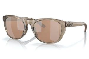 COSTA DEL MAR Aleta Sunglasses with Taupe Crystal Frame and Copper Silver Mirror Polarized Lenses