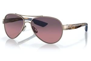 COSTA DEL MAR Loreto Sunglasses with Golden Pearl Frame and Rose Gradient Lenses