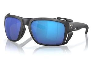 COSTA DEL MAR King Tide 8 Sunglasses with Black Pearl Frame and Blue Mirror Polarized Lenses