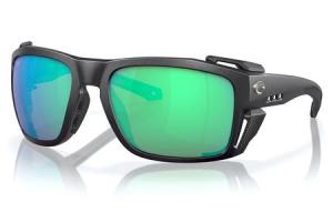 COSTA DEL MAR King Tide 8 Sunglasses with Black Pearl Frame and Green Mirror Polarized Lenses