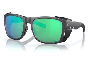 COSTA DEL MAR King Tide 6 Sunglasses with Black Pearl Frame and Green Mirror Polarized Glass Lenses