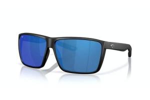 Costa Rincon, Blue Mirror Lenses, Matte Black Frame, Sunglasses