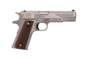 COLT, 1911, GOVERNMENT CLASSIC, 45ACP, 5.0" BARREL, STAINLESS STEEL, HAND ENGRAVED BY TYLER GUNWORKS *LIPSEY'S EXCLUSIVE*