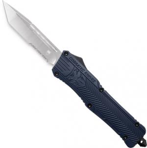 Cobra Tec Knives CTK-1 OTF Large Knife, 3.75, D2 Steel, Partially Serrated, Tanto, LNYCTK1LTS