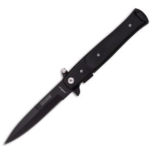 Tac-Force Stiletto Spring Assisted Knife with Black G-10 Handle and Black Stainless Steel 3.5" Spear Point Blade Model TF-428G10
