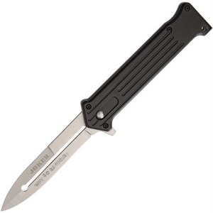 Tac Force Knives 457BS Joker Assisted Opening Linerlock Folding Pocket Satin Finish Blade Knife with Black Aluminum Handles