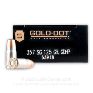 357 Sig - 125 Grain JHP - Speer Gold Dot - 1000 Rounds