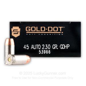 Speer Gold Dot .45 ACP 230 Grain HP (Range Bundle)