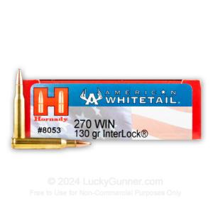 270 - 130 Grain InterLock - Hornady American Whitetail - 200 Rounds