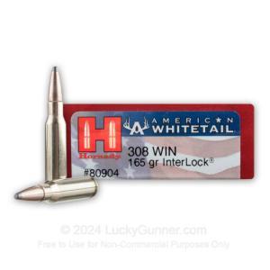 308 - 165 Grain InterLock SP - Hornady American Whitetail - 200 Rounds