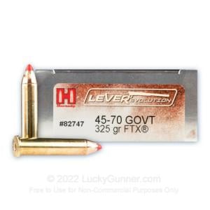 45-70 Government - 325 Grain FTX - Hornady LEVERevolution - 200 Rounds