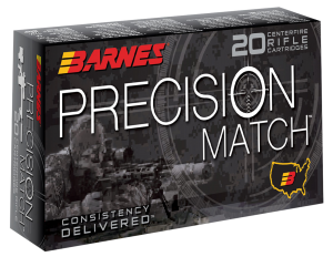 Barnes Bullets Precision Match Brass 6.5 Grendel 120 Grain 20-Rounds OTMBT