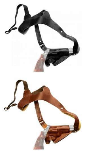 Cebeci Arms Leather Horiz. Shoulder Holster REV for SW J Frame Revolvers 2in, Tan, Right, 20986RT01