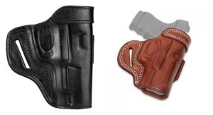 Cebeci Arms Leather Belt Reinforced Combat Grip Holsters, 1911 and All Clones w/rail 5in Barrel, Right, Tan, 20724RT66