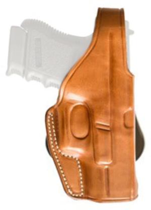 Cebeci Arms Leather Paddle Thumb Break Holster, 1911 w/Rail 5in, Left, Tan, 20377LT66