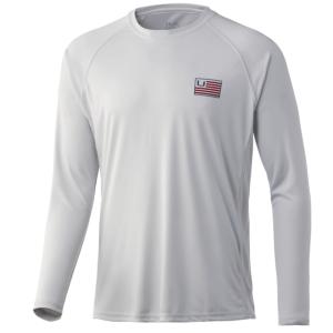 HUK Performance Fishing Huk And Bars Pursuit Long Sleeve - Mens, Oyster F22, Large, H1200426-056-L