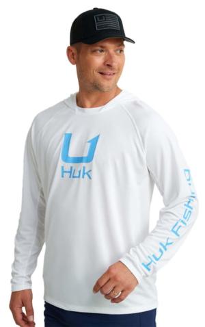 HUK Performance Fishing Icon Performance Hoodie - Men's, White, Medium, H1200574-100-M