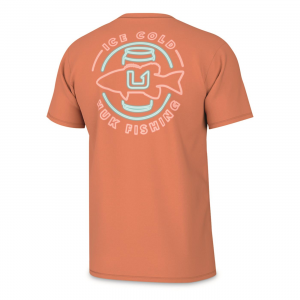 Huk Men's Cold Bass Short-Sleeve Casual Shirt - Sunburn XXL