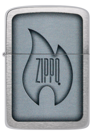 Zippo Brushed Chrome Flame Lighter
