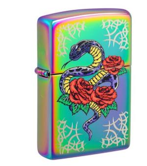 Zippo Iridescent Rose & Snake Lighter