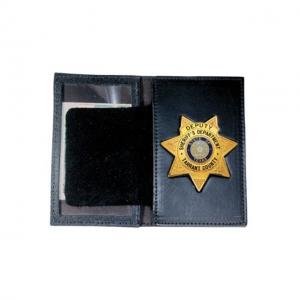 Boston Leather Model 110 Book Style Badge Case With Oversized Id Window - 110-7003