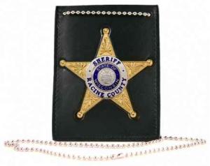 Boston Leather 400 Neck Chain Holder with Badge on Front & ID on Back | LAPoliceGear.com