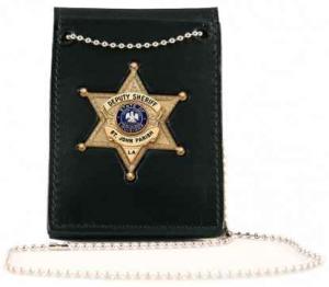 Boston Leather 450 NPB Neck Chain Holder & Hook N' Loop Closure | LAPoliceGear.com