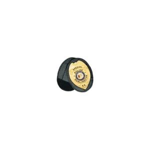 Boston Leather Recessed Oval Badge Clipw/ Vel - 700-4005