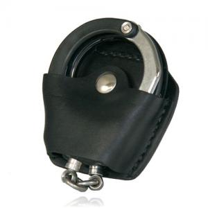 Boston Leather Quick Release Handcuff Case, Basket Weave - 5531-3