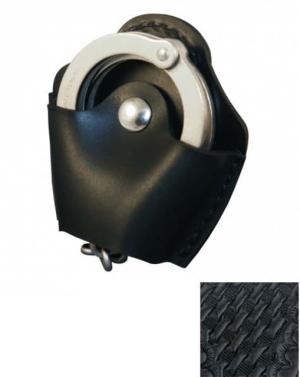 Boston Leather Quick Release Cuff Case, Molded, Basket Weave, Black, 5531-3-BLK