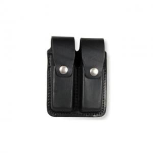 Boston Leather Clip Pouch. Double 9mm & 40 Mm, Black - 5601-1-GLD