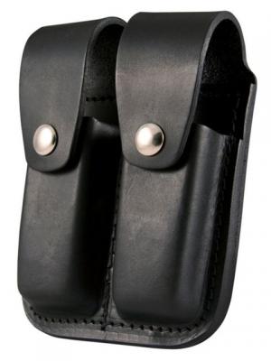 Boston Leather Clip Pouch. Double For 45mm - 5602-1
