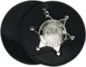 Boston Leather 3 1/2in Round Badge Holder, Swi - 5889-1