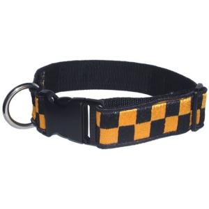 Boston Leather 11/2inch Navy & Gold Nylon Collar - 8154-5