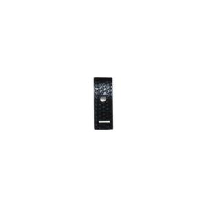 Boston Leather Shoulder Mike Basketweave Black Snap - 5469-3-BLK