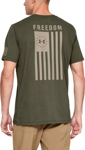Under Armour UA Freedom Flag T-Shirt - Men's, Marine OD Green, Small, 1333350390SM