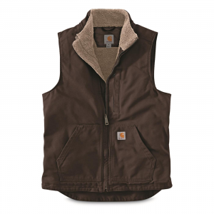 Carhartt Men's Washed Duck Sherpa-lined Mock Neck Vest