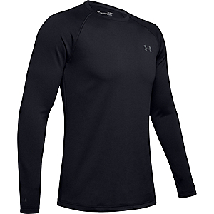 Under Armour Men's ColdGear Base 3.0 Series Packaged Long-Sleeve Crew Shirt - Black/PITCH GRAY