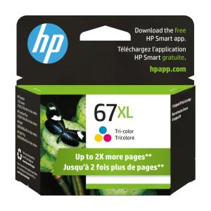HP 67XL Original Tri-Color High Yield Inkjet Ink Cartridge (200 Pages)