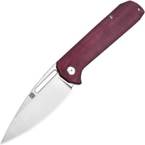 Artisan Cutlery Arion Red Micarta Titanium S35 Framelock Knife, 1843G-DRC
