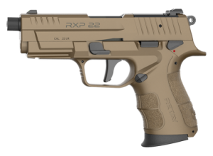 Retay USA RXP22FDE10TH RXP 22 LR 10+1 4” Black Threaded Barrel, Flat Dark Earth Cerakote RMR/RMSc Optic Ready/Serrated Slide, Flat Dark Earth Cerakote Polymer Frame w/Accessory Rail, Textured Grip