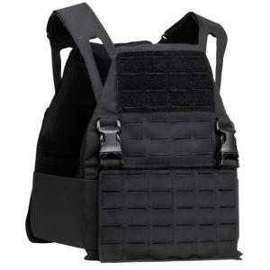 Caliber Armor DV8 Plate Carrier, Shooters Cut Front and Back, XL, Black, 10 x 12, 19-DV8-MCB-L-BK