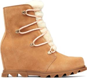 Sorel Joan Of Arctic Wedge III Lace Cozy Bootie - Womens, Tawny Buff, Gum 2, 9.5, 1951151-253-9.5