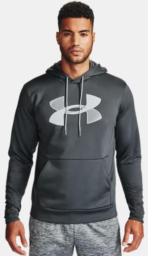 Under Armour Men's UA Armour Fleece Big Logo Hoodie Sweatshirt - 1357085 - Pitch Gray/Halo (012)